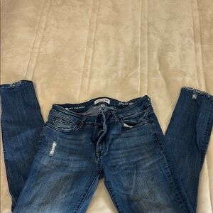 Blue Distressed Women's Jeans